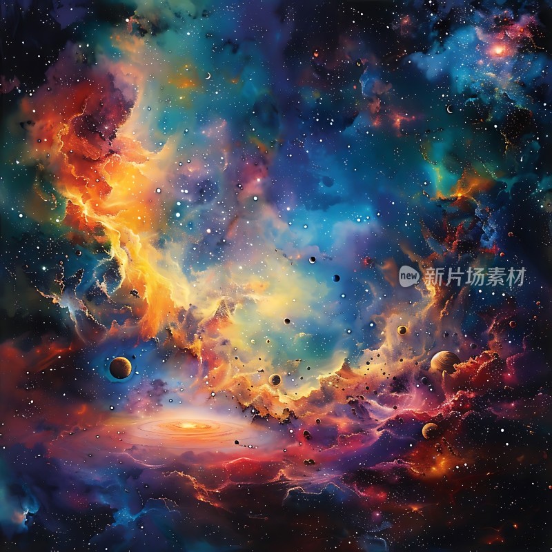 宇宙奇观星云与行星的梦幻之旅
