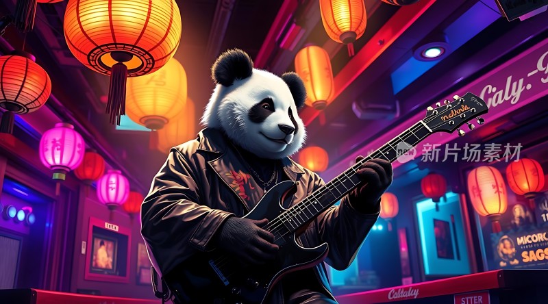 熊猫弹吉他