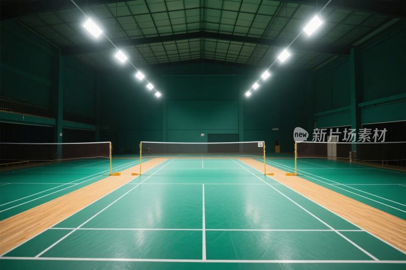 室内羽毛球场地场景
