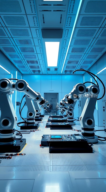 智能机器人实验室未来科技感十足
