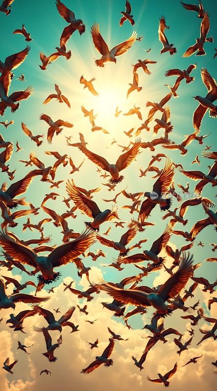 阳光下的自由飞翔