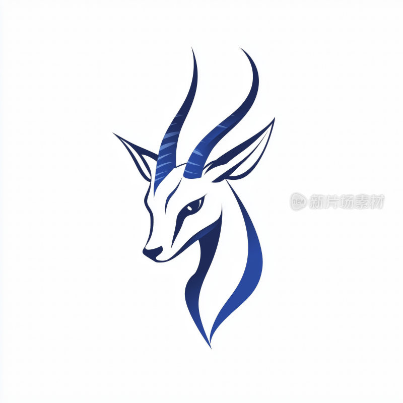 瞪羚企业极简形象logo图标商标设计