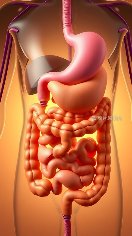 人体消化系统解剖图