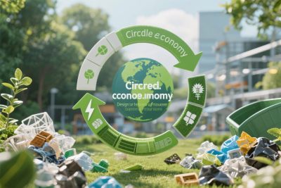 循环经济环保插画 循环经济环保插画