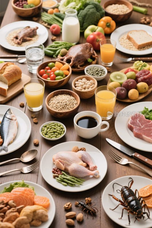 丰富食材美食展示