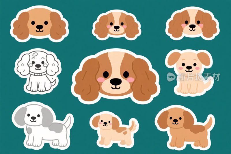 卡通狗狗可爱贴纸