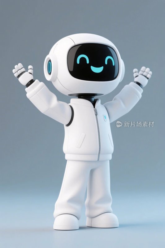 白色拟人机器人玩偶