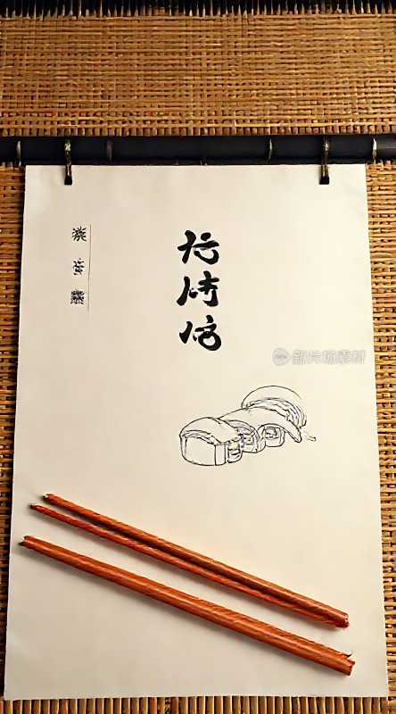 日式料理 竹席上的寿司艺术