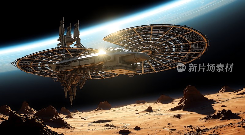 星际飞船探索火星