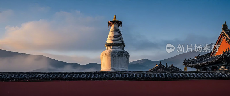 海边灯塔风景意境商业广告背景素材