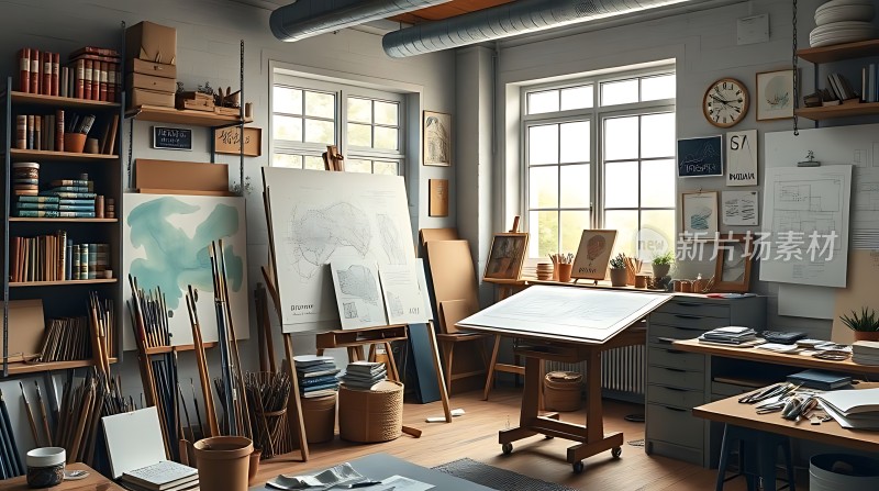 艺术工作室创意与灵感交织的空间