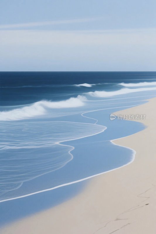 海滩海浪风景图