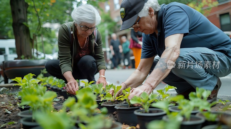 社区植树活动共筑绿色家园