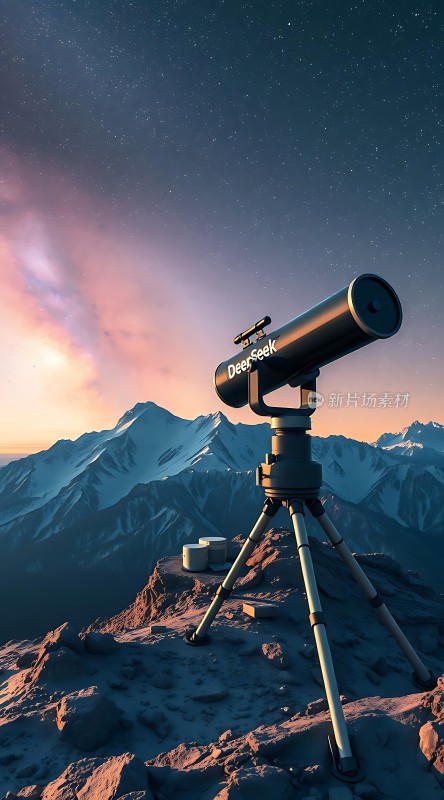 夜空下的望远镜探索宇宙奥秘