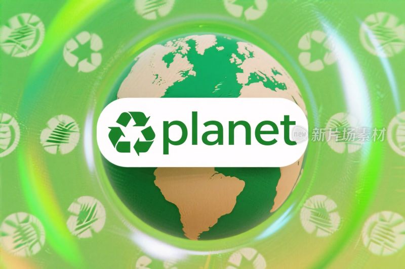 绿色环保地球插画