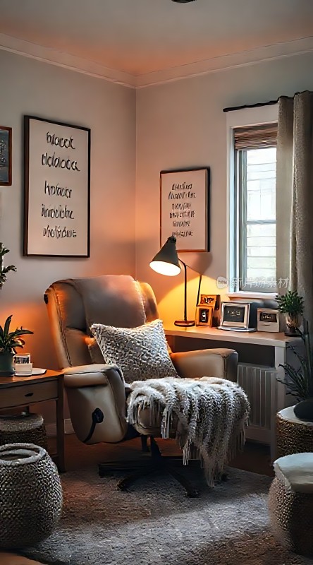 温馨角落舒适阅读时光