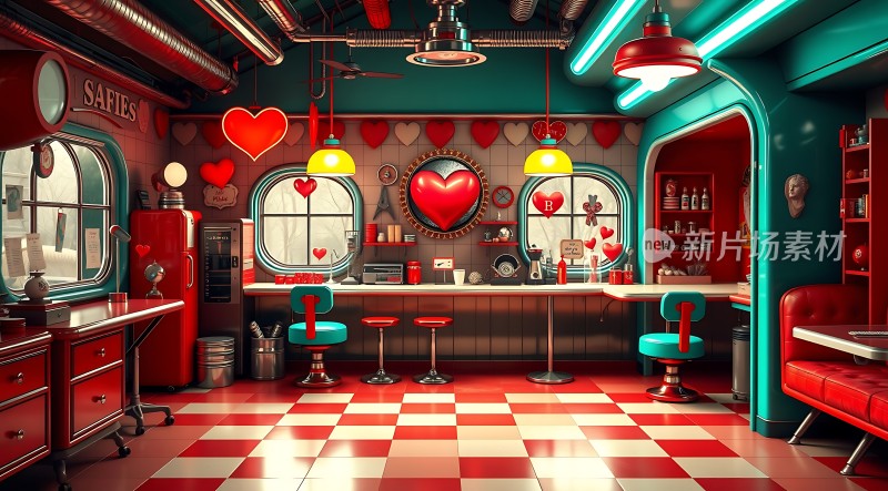 复古餐厅温馨浪漫氛围