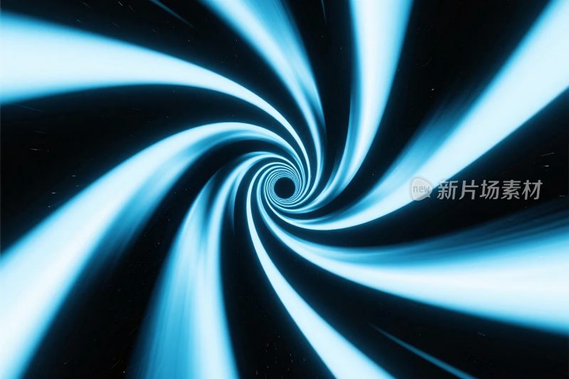 蓝色漩涡艺术插画