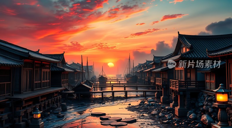 日落古街水乡情