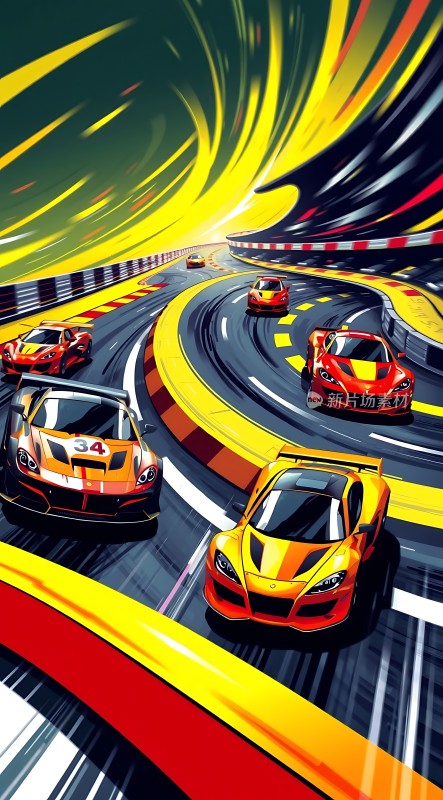 赛道飞驰赛车竞速盛宴
