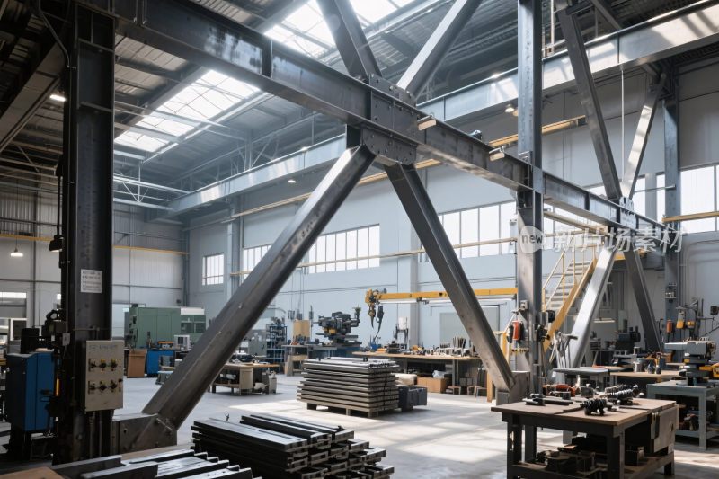 大型工业厂房内部场景