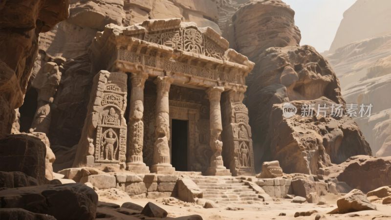 古代岩洞神庙遗址