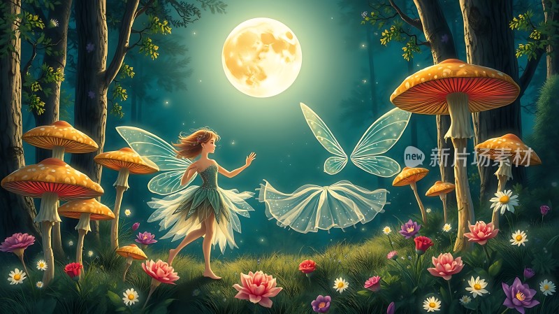 精灵之舞月光下的梦幻森林
