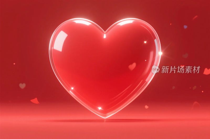 红色爱心插画