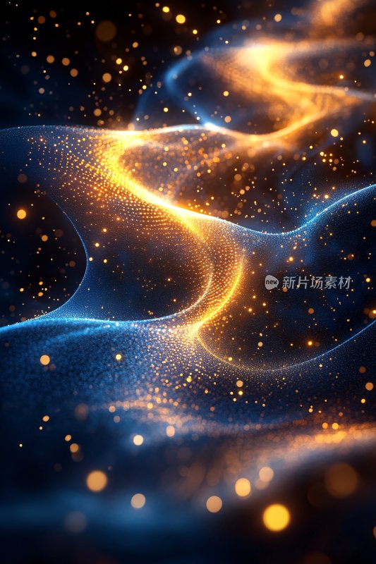 炫彩流动光线背景图