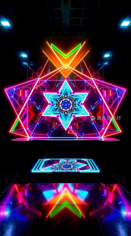 霓虹幻境几何星芒