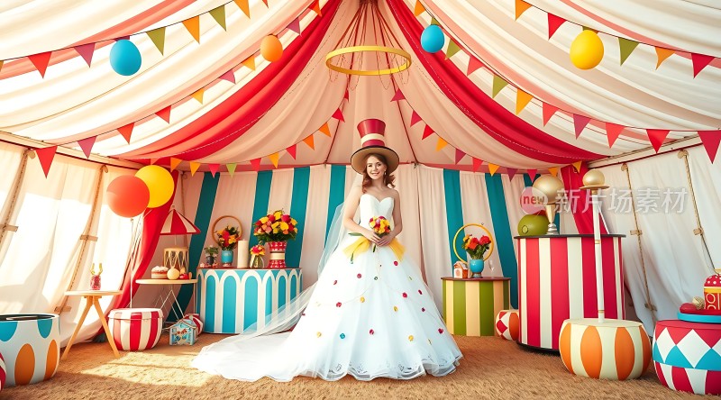 马戏团主题婚纱照