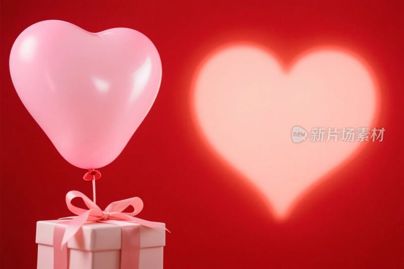 浪漫爱心礼物场景