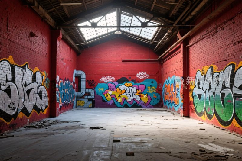 红色厂房涂鸦空间