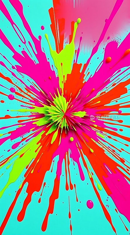 色彩爆炸霓虹光芒四射