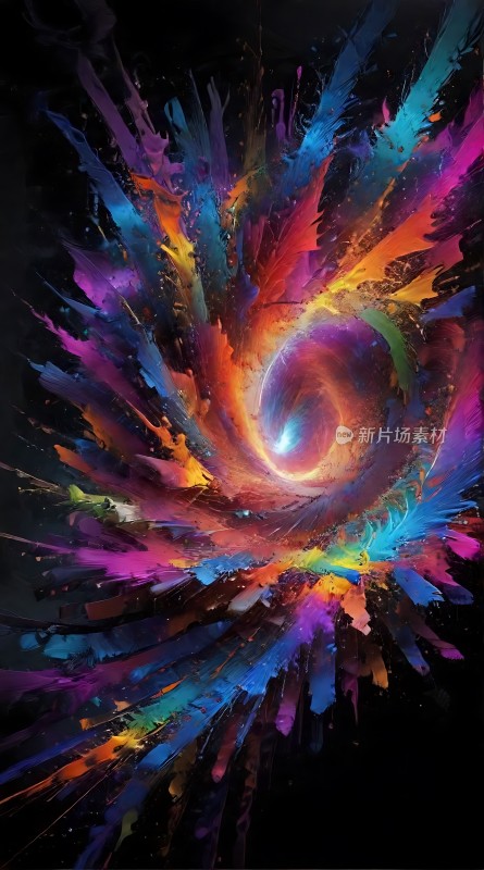 色彩漩涡视觉盛宴