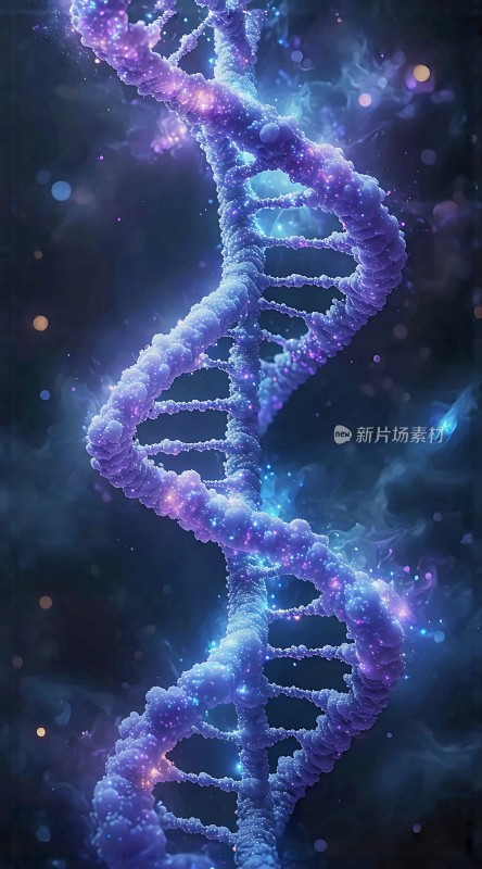 紫色螺旋DNA结构