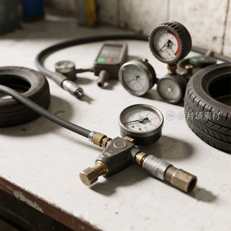 轮胎维修工具与仪表