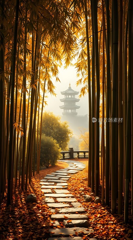 秋日竹径寻幽处