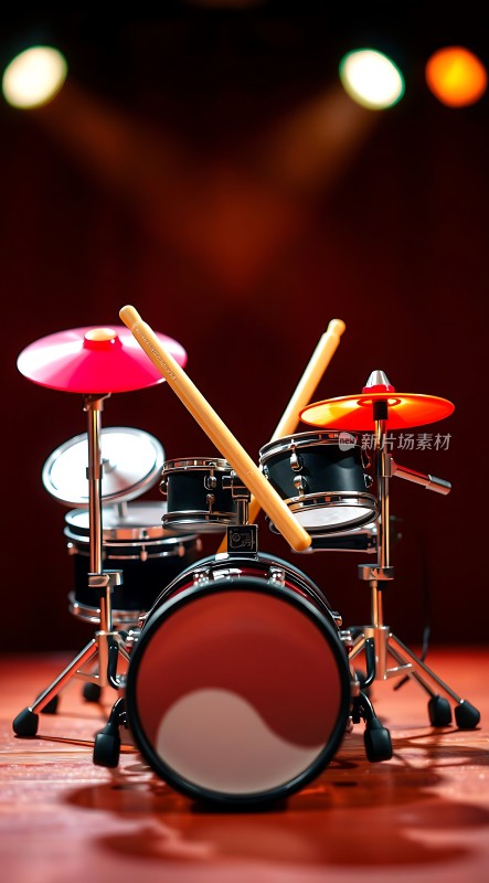 舞台上的迷你架子鼓