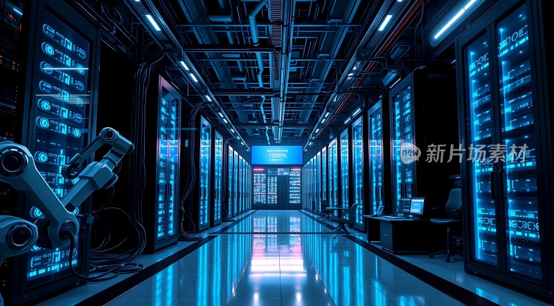 科技感十足的数据中心未来主义风格