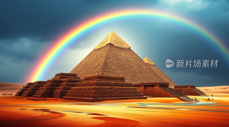 金字塔下的彩虹之梦