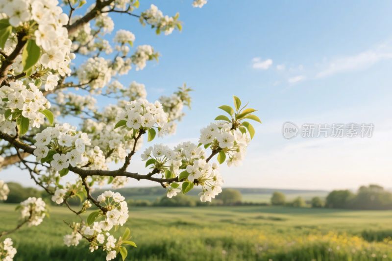 春日繁花田园景