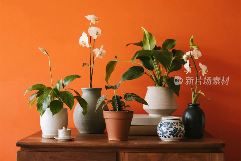 室内植物花盆摆件布置