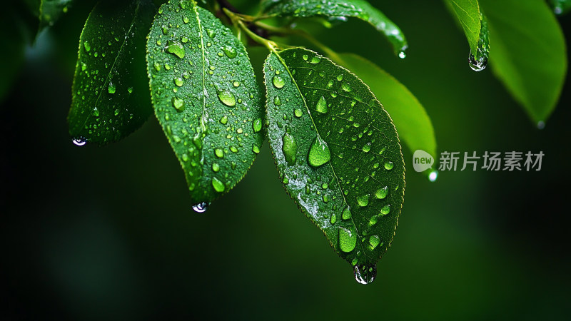 晶莹剔透的雨滴