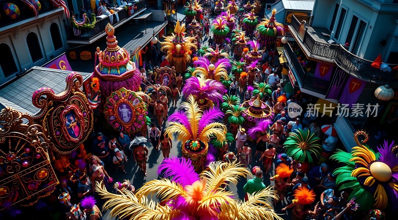 狂欢节上的华丽游行