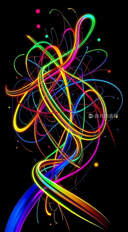 五彩斑斓的光彩线条