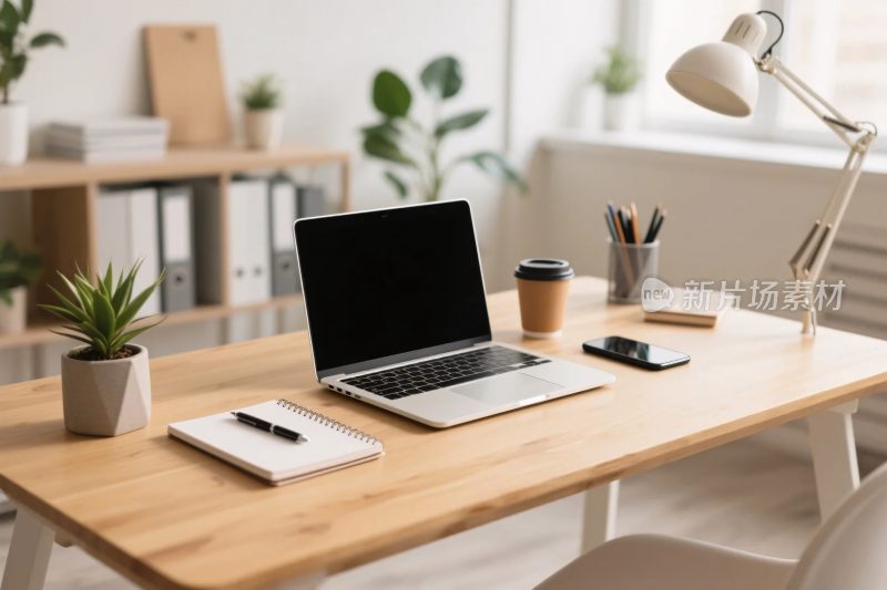 整洁办公桌面场景