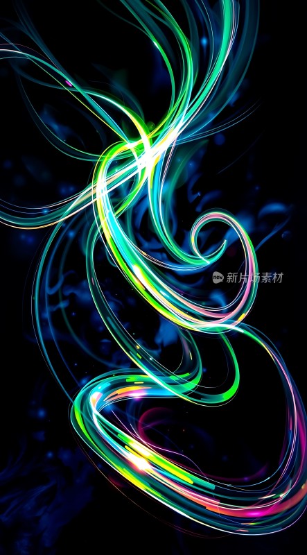 五彩斑斓的光影流动