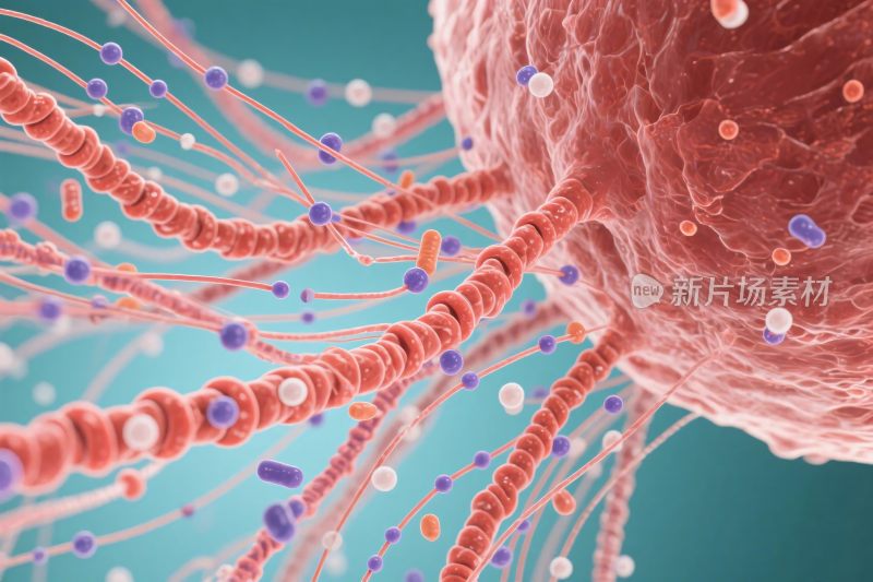 微生物细胞微观插画