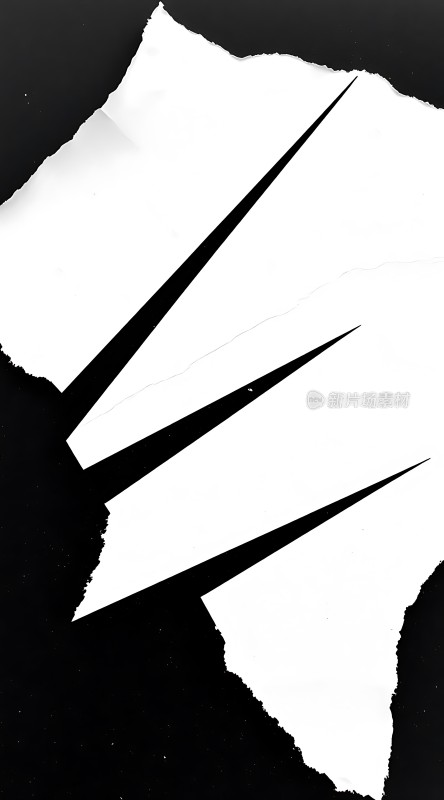 撕裂的纸张与尖锐边缘